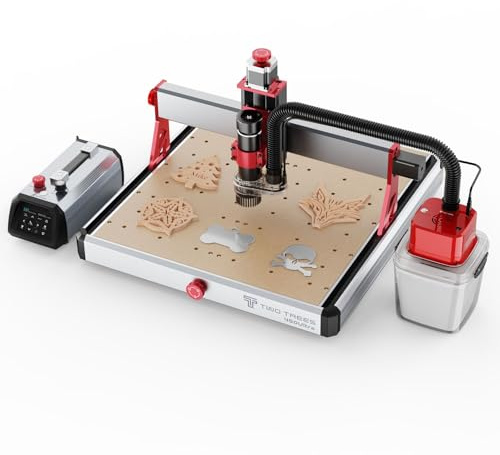 Twotrees TTC450 Ultra 500W Spindle CNC milling Machine, Easily switches Between CNC and Laser Modes, one-Button Emergency Stop, 90% pre-Assembled, Comes with an M1 Vacuum Cleaner kit