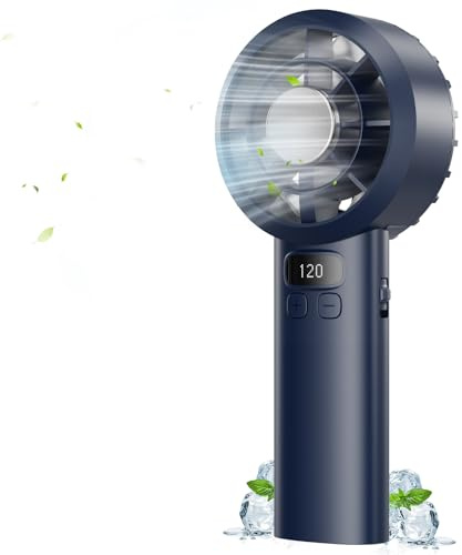 Ventilador Portatil de Mano,3000mAh Mini Ventilador de Mesa Recargable USB