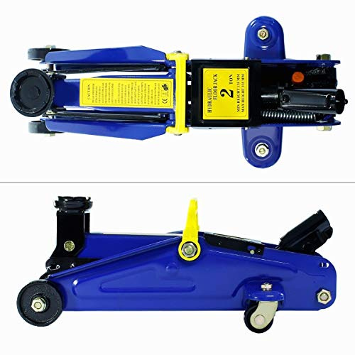 Hydraulischer Wagenheber 2T | TÜV Zertifiziert | 135-320mm Hubhöhe | Rangierheber für Auto und Kleintransporter, Wagenheber für Haus und Werkstatt