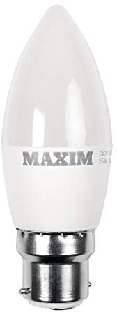 Maxim LED Candle Bayonet Cap (BC) Bulbs, B22, 6 W, Warm White 009778