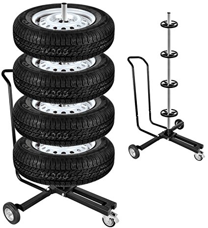 Felgenbaum Alu fahrbar schwarz 225er Reifen 4 Reifen max 100 Kg mit Feststellbremse