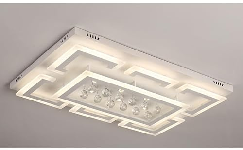 Eurohandisplay LED Deckenleuchte Pendelleuchte XW803 95 * 65cm mit Fernbedienung dimmbar Lichtfarbe einstellbar Wohnzimmerleuchte Lampe Beleuchtung