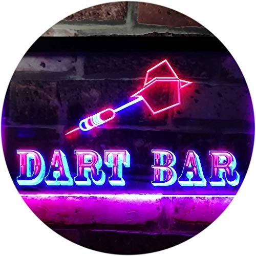 ADVPRO Dart Bar Club VIP Beer Pub Dual Color LED Barlicht Neonlicht Lichtwerbung Neon Sign Rot & blau 300 x 210mm st6s32-m0118-rb