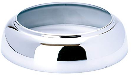 Baldaquin en laiton flamand chromé/argenté Ø 140 mm x 16 mm Rosace de plafond, baldaquin de lampe, baldaquin de lampe et baldaquin en métal (embout – chromé/argent)