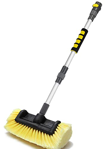 Anyyion Cepillo de Lavado de Coche de 51 Pulgadas con latón Macizo de 3/4 Pulgadas, fácil Almacenamiento, Manguera de Agua sin torceduras