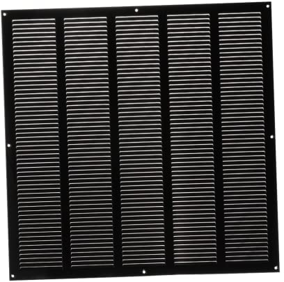 500x500mm Rejilla de Ventilación con Mosquitera - Rejillas de Aireación Metálicas - Acero, Negro