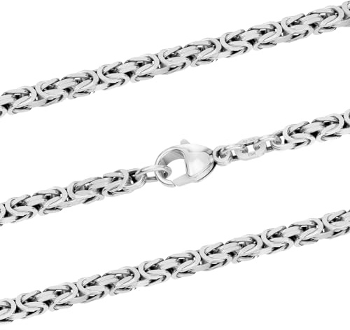 hoplo holzenplotz Königskette Halskette oder Armband Breite 3,5 mm - massiv 925 Sterlingsilber Auswahl