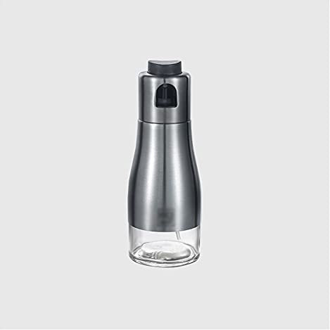 Dispensador de cilindros de aceite Sencillo Aceite de acero inoxidable Botella de pulverización Push Hogar Tipo de Push Dispensador Atomizado Cocina Multiuso Aceite de Oliva Aceite Spray Botella Botel