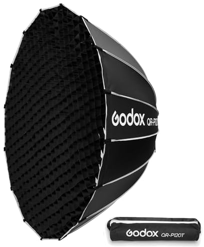 GODOX QR-P120T 120cm Tiefe Parabolische Quick Release Softbox Gittertiefe 56.7cm Für Godox SL60 SL300II VL150 VL300 UL150 und Studio Video Licht