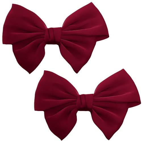 GIKPAX Shoe Clips, Red Bow Knot Shoe Clip Removable Ribbon Bow Shoe Buckles Bowknot Shoe Accessory for Women Girl (Red)