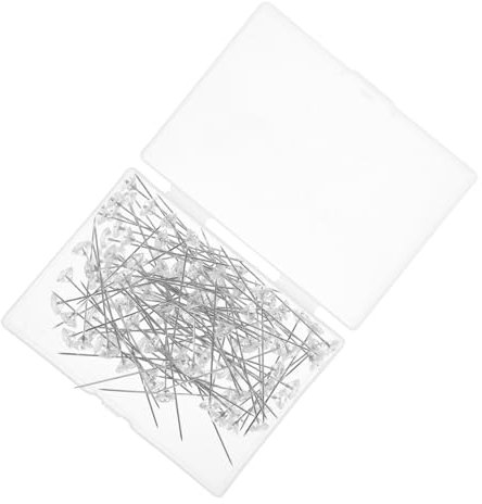 STOBOK 100St Hochzeitsdekoration stecknadeln zum Anstecknadeln mit floralen Strasssteinen Nähnadeln schmuck Zuverlässiger Zylinderstift gerade Quiltnadel Hochzeitskleid Brosche Zubehör