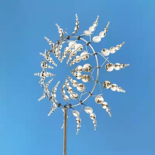 Mulino a vento da esterno, Mulino a vento da giardino esterno, Mulino a vento dinamico 3D, Campanella a vento, Mulino a vento da giardino per decorare giardini, terrazze, prati e patio