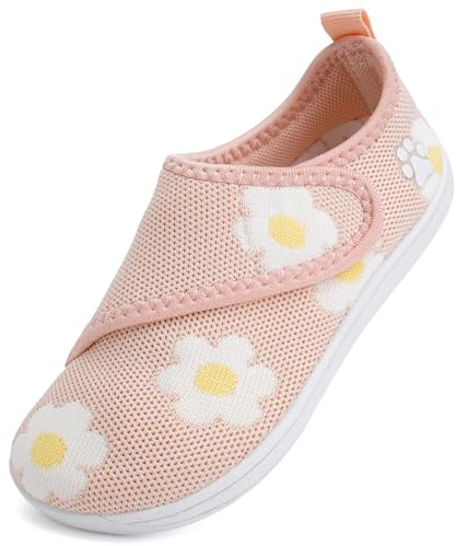 IceUnicorn Chaussures pieds nus pour bébé - Chaussures d'apprentissage larges pour bébé - Chaussures pieds nus - Antidérapantes, rose bonbon, 21 EU Large