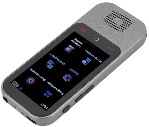Sprachübersetzergerät – 3-Zoll-Touchscreen, Tragbares Zwei-Wege-Sofortübersetzergerät – 138 Sprachen, Intelligente Sprachfotoübersetzung, Taschenwörterbuch Zum Lernen auf Reisen
