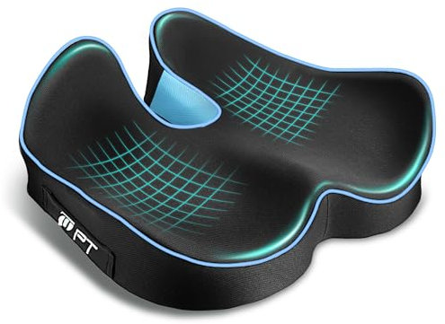 POOTACK Seat Cushions, Comfort Memory Foam Office Chair Cushion, Ergonomic Support Desk Chair Cushions Seat Pad for Office Chair/Car Seat/Wheelchair/Gaming Chairs, Large & Non-Slip