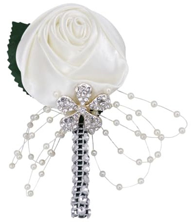 GALPADA Elegante Braut-corsagenbrosche Künstliche Hochzeitsbrosche Für Die Braut Bankett-accessoire Mit Strass-schnalle