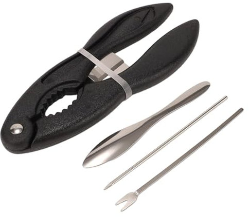 Set di strumenti per cracker di frutti di mare, cracker di aragosta e picchi | Set di attrezzi per la raccolta del granchio in acciaio inossidabile, 4 pezzi, per pinze di granchio | Strumenti per la