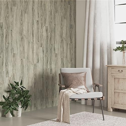 Xichuzi Wandpaneele Holzoptik Grau PVC 4,12 m Deckenpaneele, Wall Panel, Wandverkleidung, Wandgestaltung, Dekorative Wandpaneele, Wanddeko