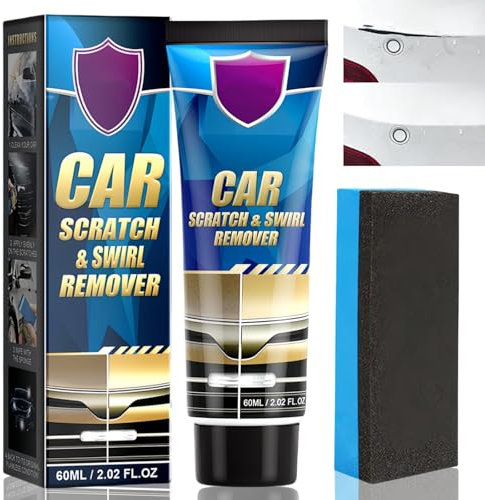 60ml Car Scratch Repair Paste with Sponge,Car Paint Scratch Repair,Paint Remover for Metal Car Kit,Deep Scratch Repair Kit for Cars,Paint Polishing Wax,Car Filler for Bodywork,Car Polish for Scratch