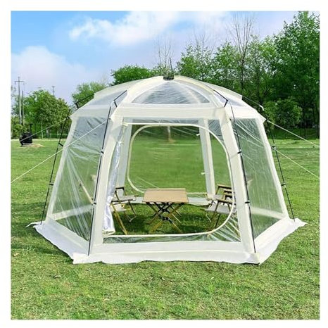 Shelters Transparent Star Tent Thickened PVC Outdoor Leisure Camping Tent Sun Room Windproof Rainproof Warm Portable Bubble House Camping Ice Fishing Shelter(300X300X205CM)