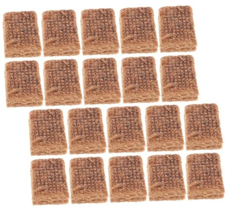 BRIGHTFUFU 20pcs Charcoal Fire Starter Blocks Long Burning Safe and Harmless Pine Wax Ignition Cubes Brown for Outdoor and Home Use Barbecue Grills Hot Pots Fireplaces