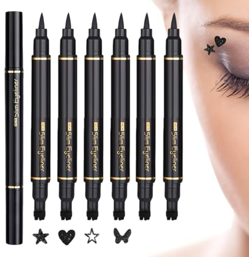Delineador de Ojos en Barra | Pack de 6 Lápices Delineadores | Accesorios De Belleza Secado Rápido Para Maquillaje Diario, Citas, Vacaciones Y Actuaciones Escénicas