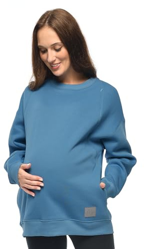 MijaCulture Maglione premaman 2 in 1 Miley M020 (DE/NL/SE/PL, alfanumerico, XXL, regolare, blu petrolio)