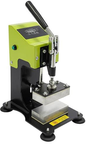 lousriyy Machine à presse thermique 900 W, 6 plaques chauffées de 12 cm, avec panneau de commande numérique LCD, double élément chauffant haute pression 1 ton, presse à chaleur, extraction de résine