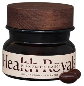 Health Royals™ Peak Performance – För energi, fokus & inre balans • Hälsosamt åldrande & långsiktigt välmående • Vegansk Omega-3, D3+K2 (MenaQ7™), Extramel™ SOD, Hytolive™ • 60 mjuka kapslar