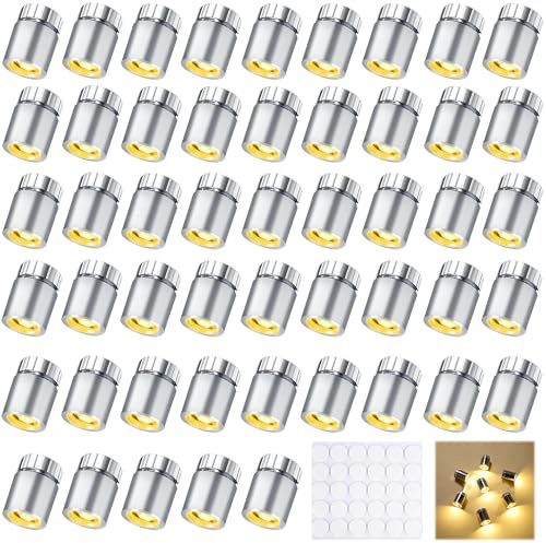 Joycabin 50 Stück Mini LED Lichter für Puppenhäuser, Mini-Lichter zum Selbermachen, mini Lichter zum Basteln, Miniatur Lichter für Vitrinen, Spielzeug Bausteine (Warmweiß)