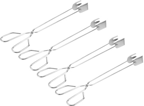 Gogogmee Lot de 4 Pinces à Ordures en Acier Inoxydable 32 CM Pince à Ciseaux Portable pour Ramassage de Déchets Outil de Mise en Place Léger pour Jardin Camping et Nettoyage Extérieur