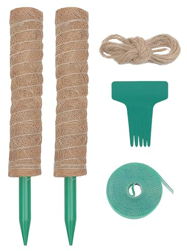 Pothos support pole – plant climbing stake for indoor outdoor gardening | vertical growth aid for vines ivy pothos flowers vegetables durable PVC fiber plant care support for pots balcony garden