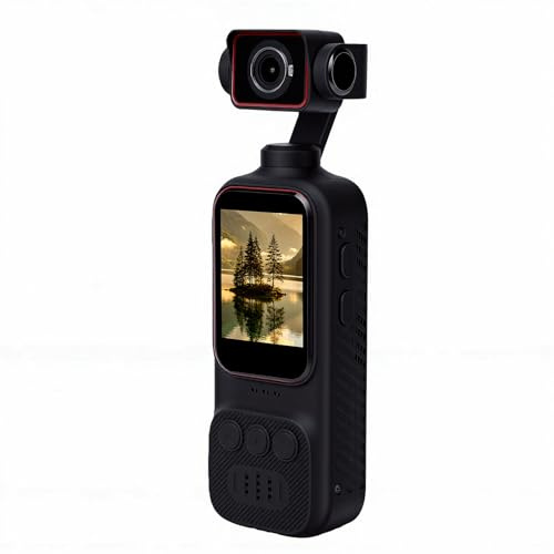 Bewinner Action Camera Portatile 2K HD con Obiettivo Rotante a 270°, Videoregistratore WiFi, Display da 2 Pollici, Microfono Integrato, Registrazione in Loop, Batteria da 7 Ore per