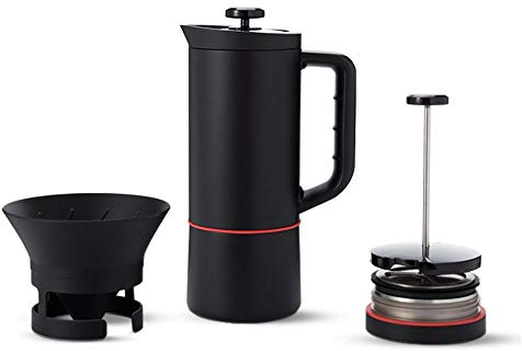 KUANDARMX easy to use 6 in 1 Moka Pot, French Press Pot, Cold Extraction Pot, Kettle,Teapot, Hand Made Coffee Maker, Multifunctional Coffee Pot, Stainless Steel gift