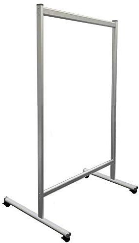 Hygiene-Schutzscheibe Franken Spuck- & Nießschutz TAP120150M mobil, Trennwand mit Rollen, 120 x 150 cm (B x H), Plexiglas (Acryl)
