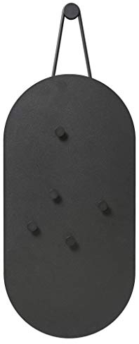 Zone Denmark A-Bulletin Board Pinnwand, Magnettafel aus Metall mit 5 Magneten, 60 x 30 cm, Schwarz