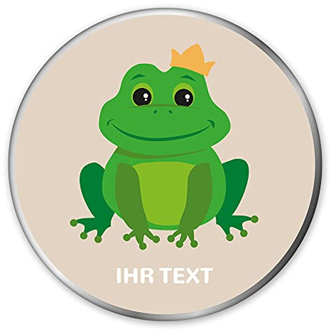 Personalisierte Metalldose rund, 15x5 cm, Frosch, mit Namen | Bedruckte Geschenkdose für Kinder, Keksdose mit Tiermotiv. Ideal für Kekse, Plätzchen, Kaffee, Tee