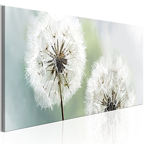 murando - Leinwandbild Blumen Natur Grau, 90x30 cm, 1-teilig, Schlafzimmer | Hochwertige Leinwand, sofort aufhängbar, ideal fürs Wohn- oder Schlafzimmer, wasserfest und lichtecht, langlebig, stilvoll