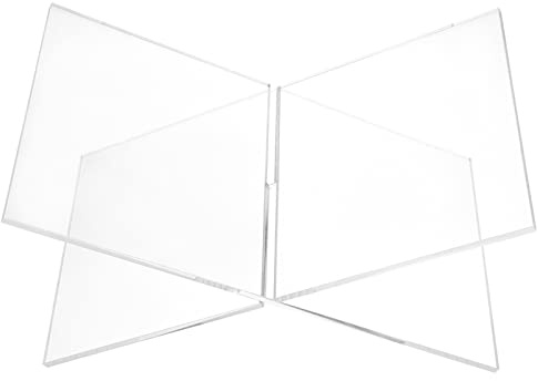 TOPBATHY Durchsichtiger Acryl-Buchhalter, Buchständer, Leseständer, Acryl-Buchhalter, X-Form, Vitrine, Präsentationsständer zum Präsentieren von Bildern, Büchern, Musikblättern