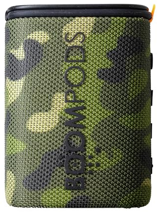 Boompods Beachboom Wasserdichter Bluetooth-Lautsprecher - Tragbarer IPX7 Mini Musikboxen mit 5 Stunden Akkulaufzeit, Selfie-AuslöSer & umweltfreundlichem Design, für Outdoor/Reisen/Dusche, Kamo