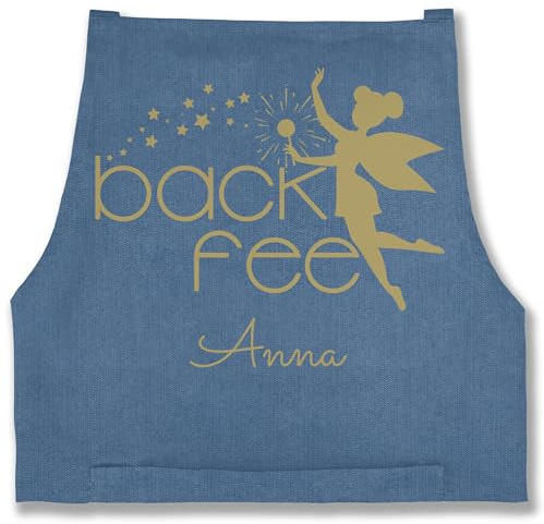 Geschenk mit Namen personalisiert by Shirtracer - Schürze - Backschürze Damen Frauen - Back Fee I Backfee I Geschenk Backen I Hobbybäckerin