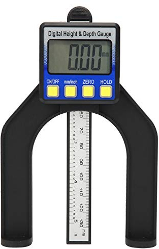 Magnetischer Tiefenmesser, Tiefenmesser, Digitaler Doppelzweck 0–80 Mm für Holzbearbeitung, Messung, Heimwerken