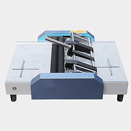 Máquina plegadora grapadora de folletos A3, plegadora grapadora eléctrica para libros de papel, máquina encuadernadora automática con cierre plano y encuadernación, máquina discontinua