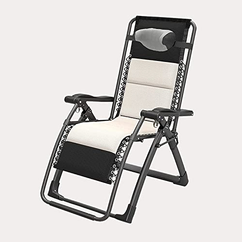 ASumPio Klappbare Liegen Klappstuhl Relaxsessel, Multifunktionaler Klappstuhl Aus Kohlenstoffstahl, Loungesessel Klappbett Verstellbare Liege Terrassenstühle Klappbarer Relaxsessel Mit Pille
