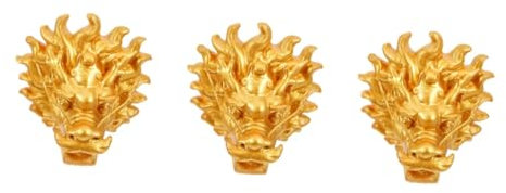 CIYODO 3pièces Dragon Fountain Extérieure Fontaine Décorative De Jardin Sortie Eau pour Aménagement Paysager Couleur Dorée
