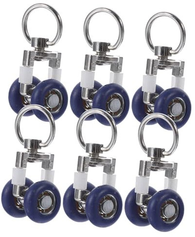 Yardenfun Stk Riemenscheibe Rollgleiter Für Vorhänge Makramee-vorhänge Gardinenläufer Fenstervorhangschienenrolle Vorhangrollen Halterung Für Gardinenstange Dübel Blue Rostfreier Stahl