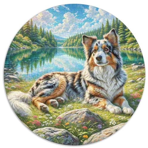 Finnischer Spitz 1000 Stück Puzzle Rund Fur Erwachsene Und Kinder HaustiErhund Geschicklichkeitsspiel Geschenk Fordernd Kleinkinder Groß 1000pcs (67.5x67.5cm)