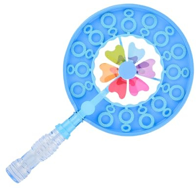 Generic Unique Bubble Wheel Windmill Bubble Wand Joyful Bursts for Birthday Parties (Blue)