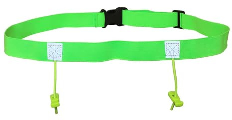 RCGOFOLLOW Cinta Reflectante para Ciclismo, cinturón para número de para Carrera, cinturón para triatlón, para Carrera Nocturna, Color Rosa, Verde, 25 x 920 mm