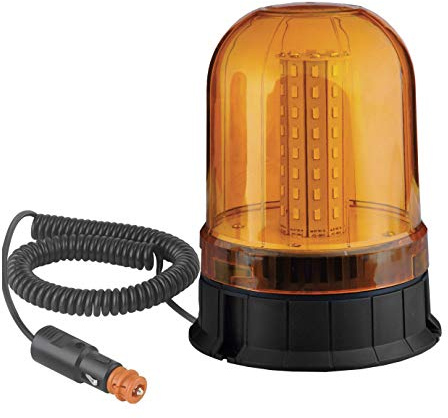 Gyrophare balise LED Orange avec base magnétique pour véhicules 12/24V